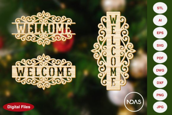 3 Different Welcome Sign Board Design for Front Door Hanging or Wall Decor