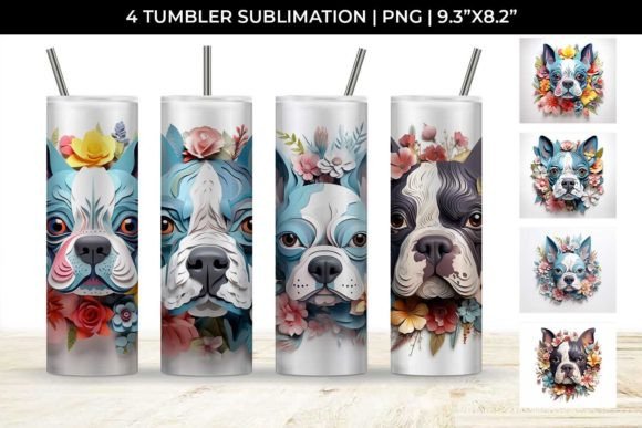 3d Floral Fantasy Boston Terrier Tumbler: Elevating Custom Drinkware in the Modern Creator Economy
