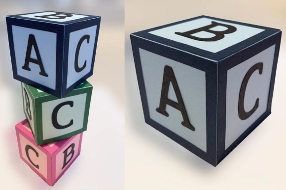 3D Letters Alphabet Blocks a-z for Crafting