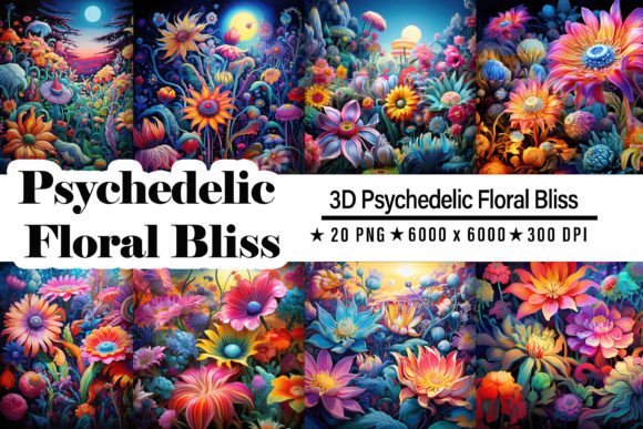 3D Psychedelic Floral Bliss: A Strategic Asset for Visual Storytelling