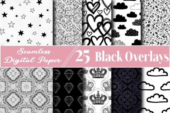 Black Pattern Overlays
