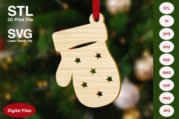 Christmas Mitten Xmas Tree Decoration