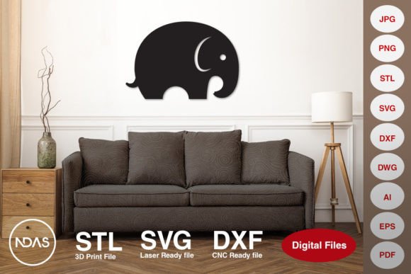 Elephant Wall Decor: A Practical Guide to Digital Files for Laser Cutting and 3D Printing