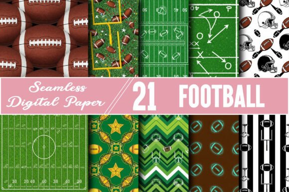 Football Digital Papers Patterns