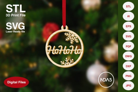Ho Ho Ho Christmas Tree Ornament Decor: A Versatile and Customizable Holiday Decoration Solution