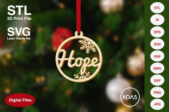 Hope Christmas Tree Decoration Ornament: A Versatile Design for Creative and Practical Use