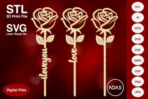 Rose with Love, I Love You for Valentine: A Comprehensive Guide to Digital Crafting Assets