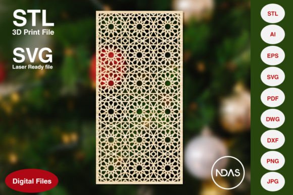 Sun Circle Jali Panel for Laser & CNC Design