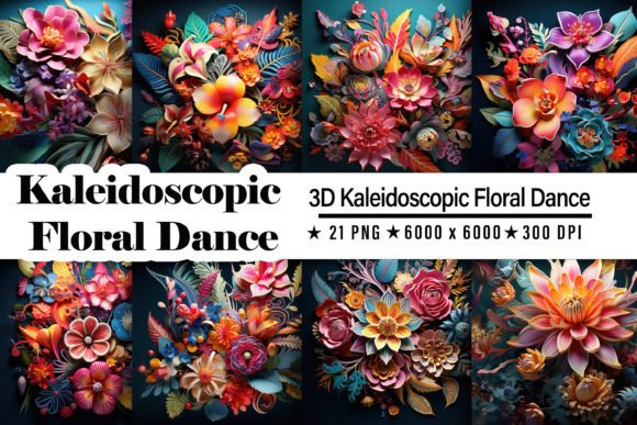 The Convergence of Nature and Geometry: Understanding the 3D Kaleidoscopic Floral Dance in Modern Design
