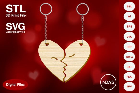 The Kissing Couple Heart Valentine Keyring: Bridging Digital Design and Tangible Sentiment in the Maker Economy