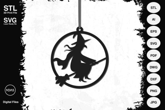 Witch Halloween Decoration SVG Files
